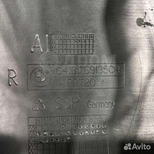 Крышка салонного фильтра правая BMW 5 E60