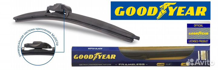 Щетка goodyear «frameless» 19