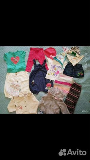 3 пакета брендовой одежды и обуви на девочку 86-98