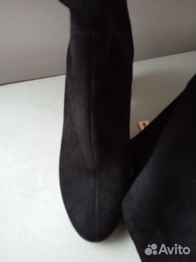 Сапоги ботфорты 39 размер замшевые