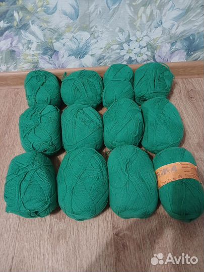 Пряжа СССР зелёная