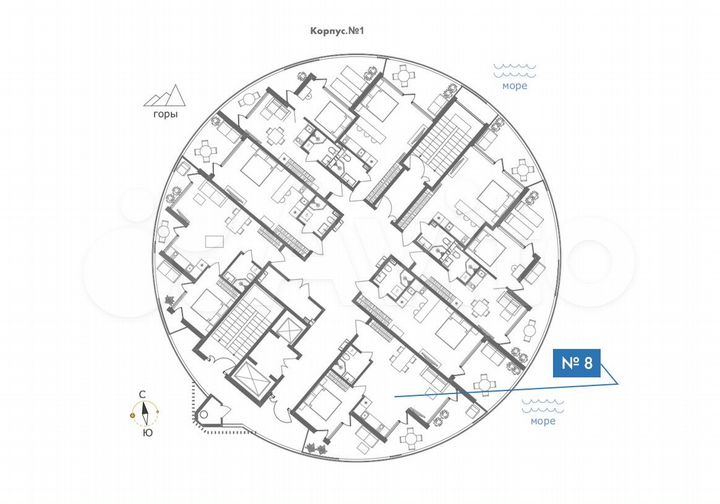 2-к. апартаменты, 63,6 м², 2/11 эт.