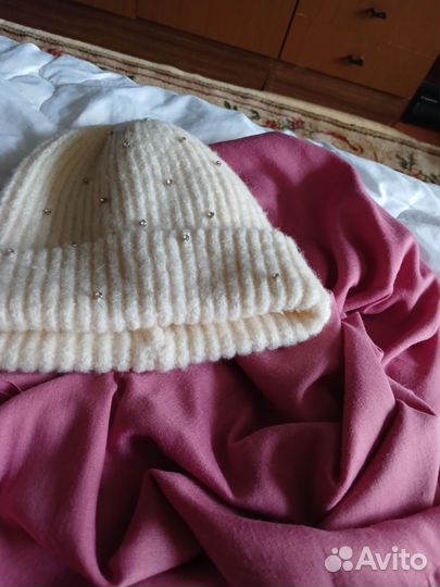 Шапка зимняя женская вязанная