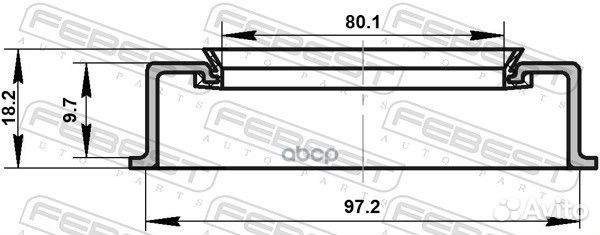 Сальник ступичный передний 80.1X97.2X9.7X18.2