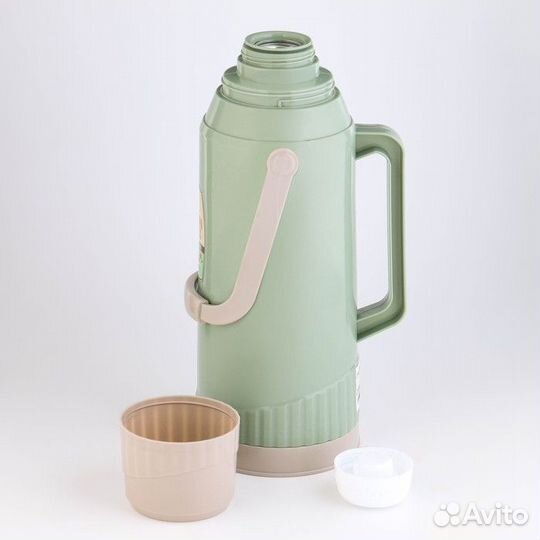 Термос со стеклянной колбой 2 л, сохраняет тепло 1