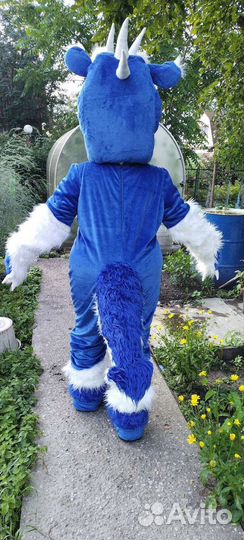 Ростовая кукла дракон. Синий дракон,символ 2024г