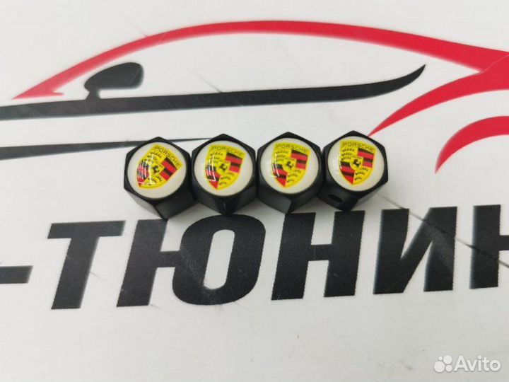 Колпачки на ниппель Porsche с защитой от кражи