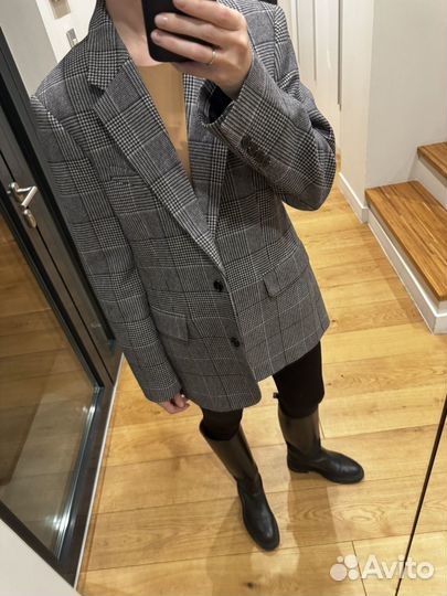 Пиджак Present Simple, серый в клетку