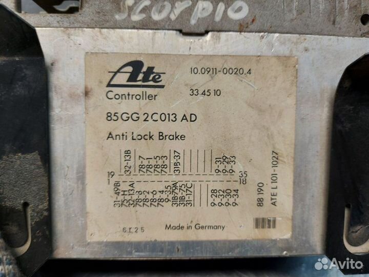 Блок управления abs Ford Scorpio 2.4 1986