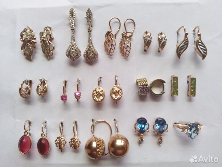 Золотые серьги СССР