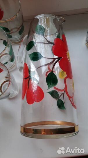 Графин с 6 стаканами для воды компота