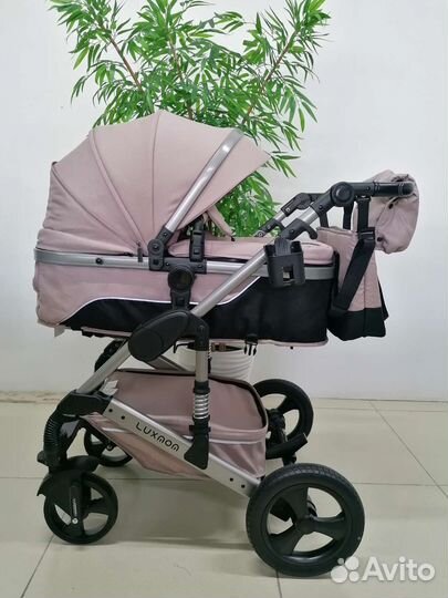 Новая коляска Luxmom 558 3в1 NEW (кофейный)