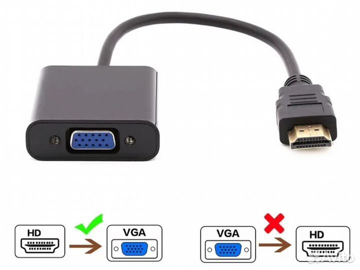 Переходник hdmi - VGA (новый) конвертер / адаптер