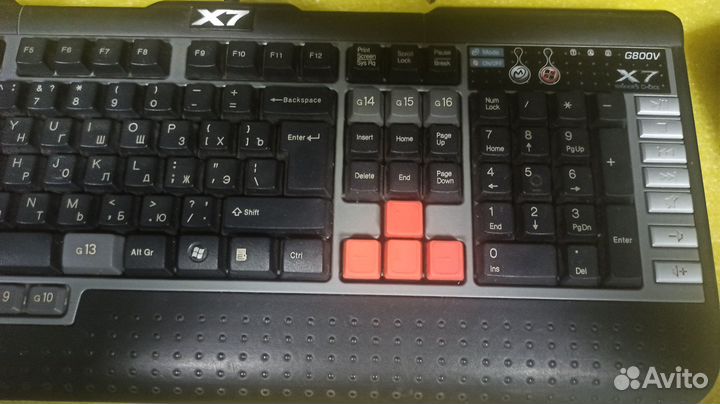 Клавиатура и мышь игровые A4Tech X7