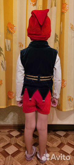 Костюм гномика новогодний, р.92-98