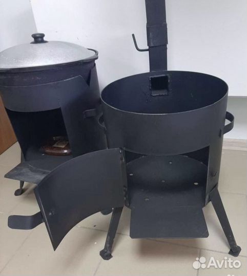 Пeчь для кaзaнa c тpyбoй