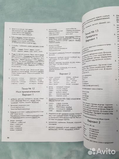 Зачетная тетрадь по русскому языку за 2 класс