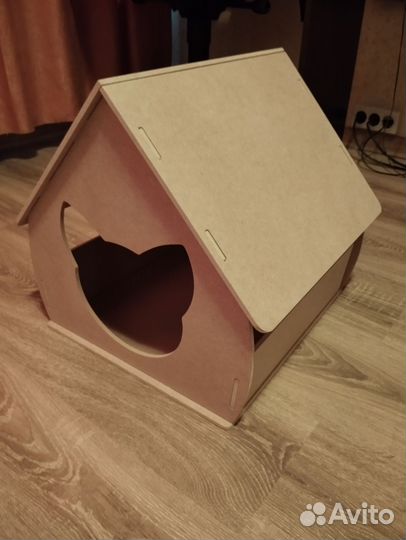 Домик для кошки фанерный