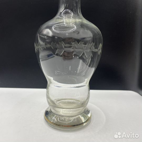Графин штоф стеклянное резное стекло СССР (Сзр)