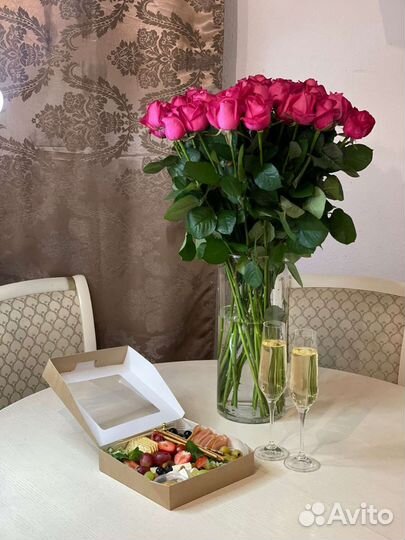 Букет высоких роз