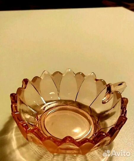 Стекло цветное десертный набор винтаж германия