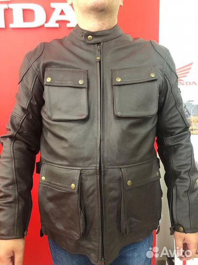 Мотокуртка bycity мужская,кожа