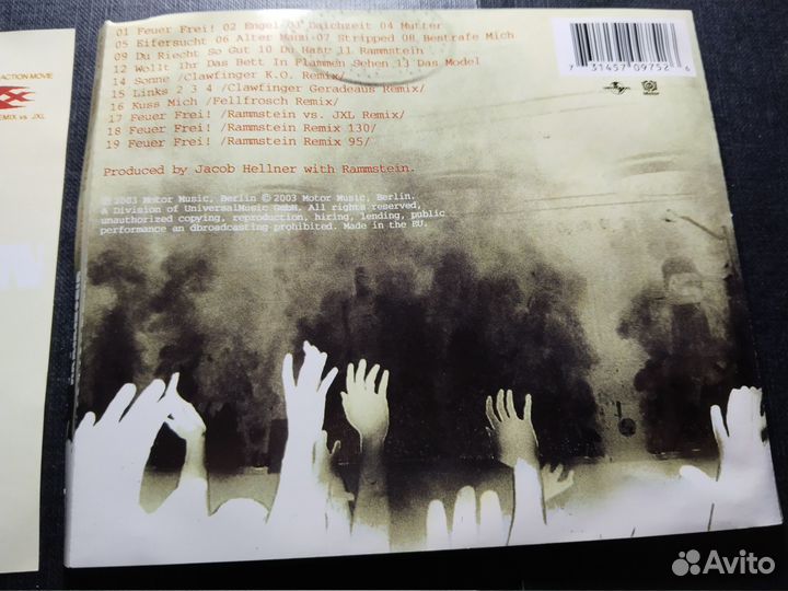 CD Rammstein - Feuer Frei полиграфия 2003 Motor mu