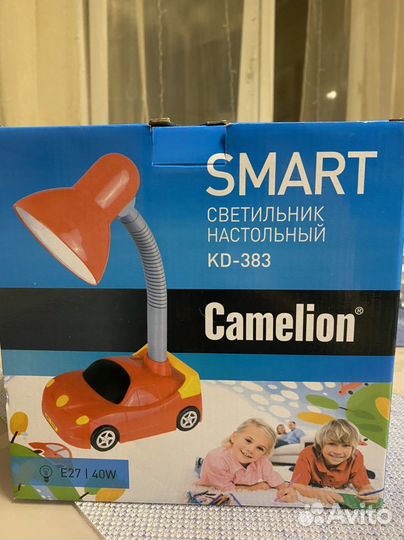Лампа детская настольная Camelion KD-383 Машинка