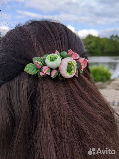 Заколка для волос ручная работа