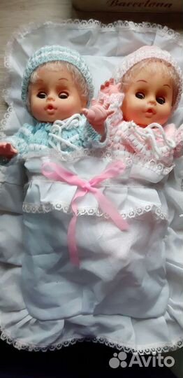 Кукла пупс близнецы коллекционная