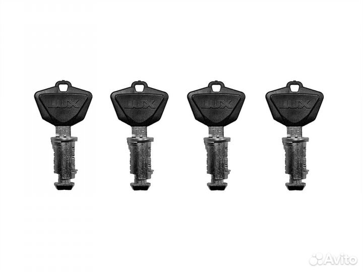 Набор личинок с ключами багажной системы LUX 4 шт