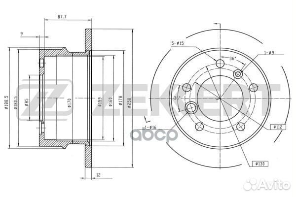 Диск торм. зад. MB G-Class (463) 89- Sprinter