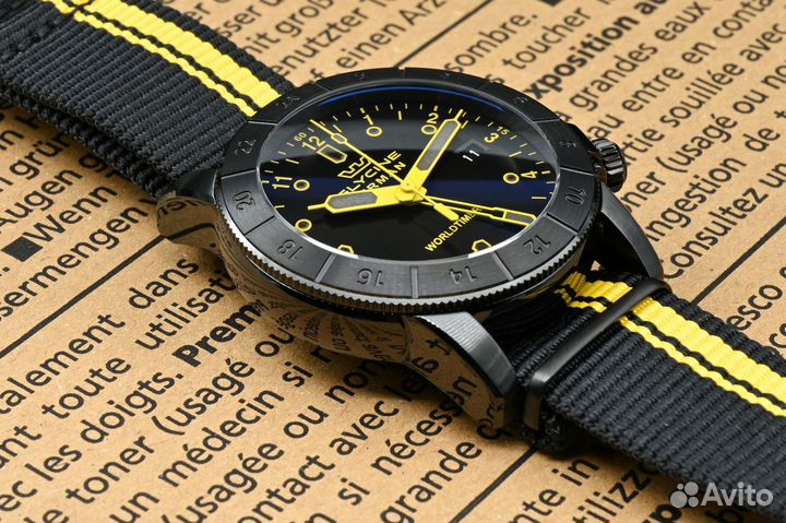 Часы Glycine Airman Worldtimer GMT Швейцария новые