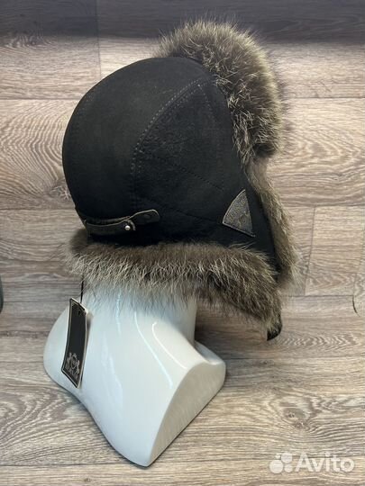 Шапка ушанка енот