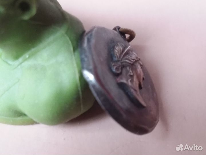 Редкий медальон кулон серебро