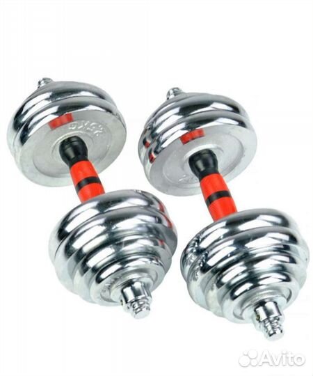 Гантели железные 30 кг + штанга