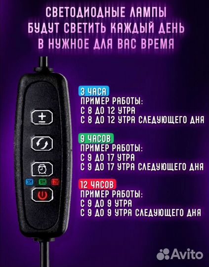 Фитолампа для рассады, цветов