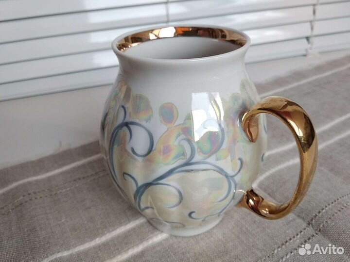 Молочник, фарфор, перламутр, Дулево