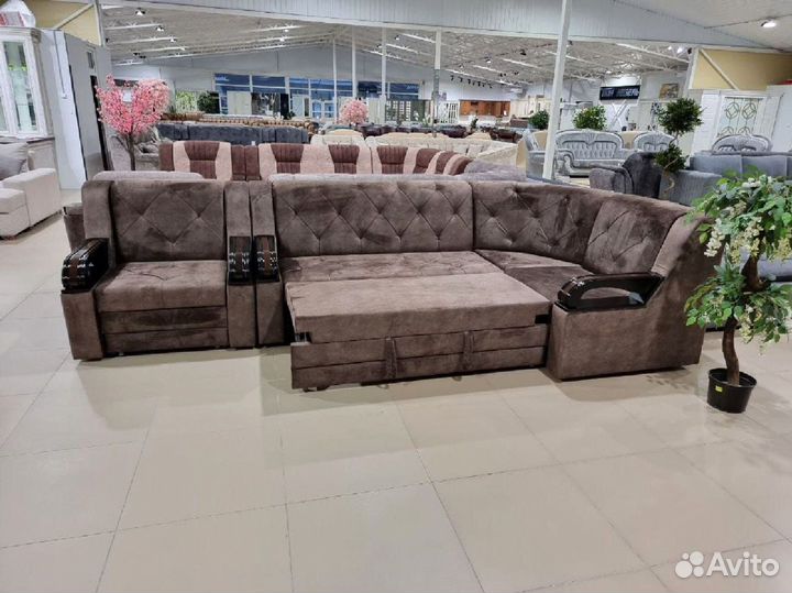 Диван угловой и кресло Ромб комплект