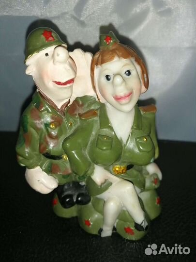 Статуэтка, военная пара, для интерьера