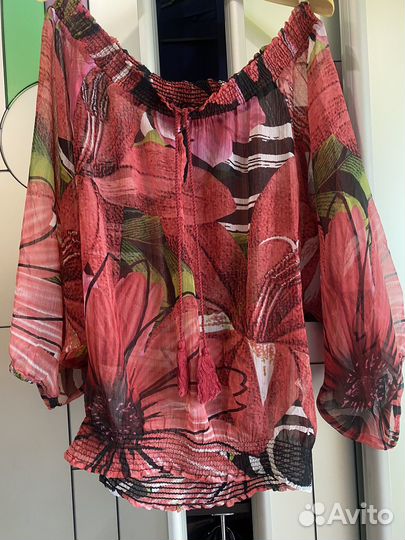 Блузка рубашка шелк шифон