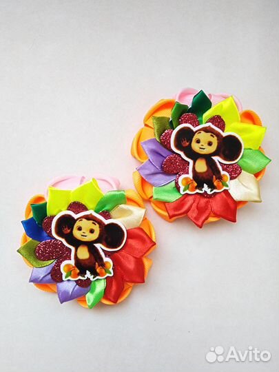 Чебурашка, банты ручной работы