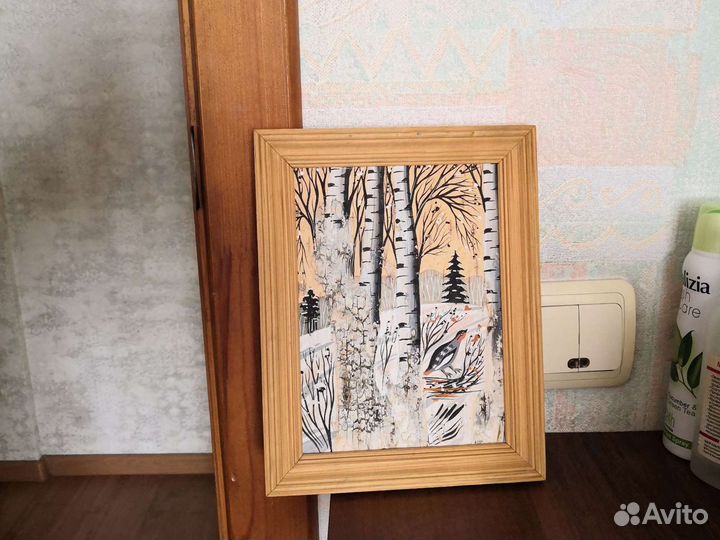 Картина маслом, береста