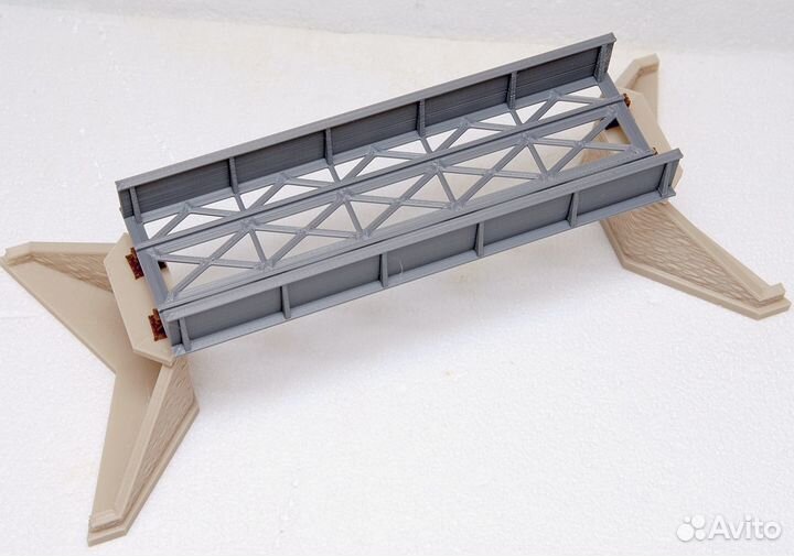 Железная дорога 1/87 Мост ж/д 20 см. + 2 опоры H0