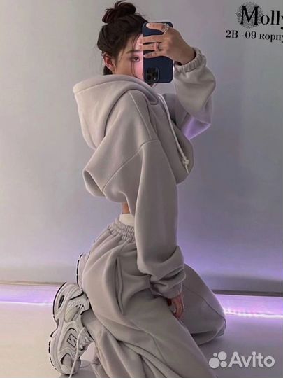 Спортивный костюм женский теплый на флисе