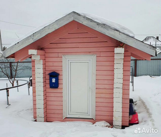 Детский игровой домик деревянный