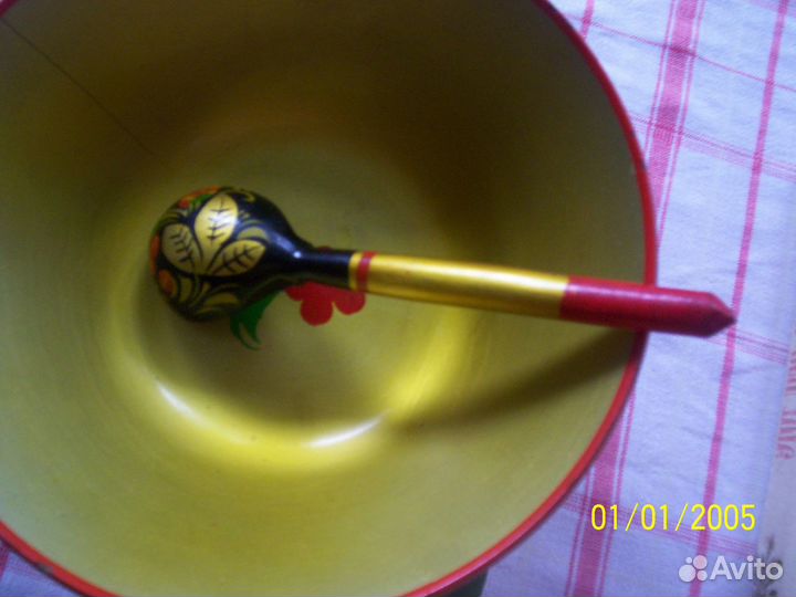 Чашка деревянная+ложка