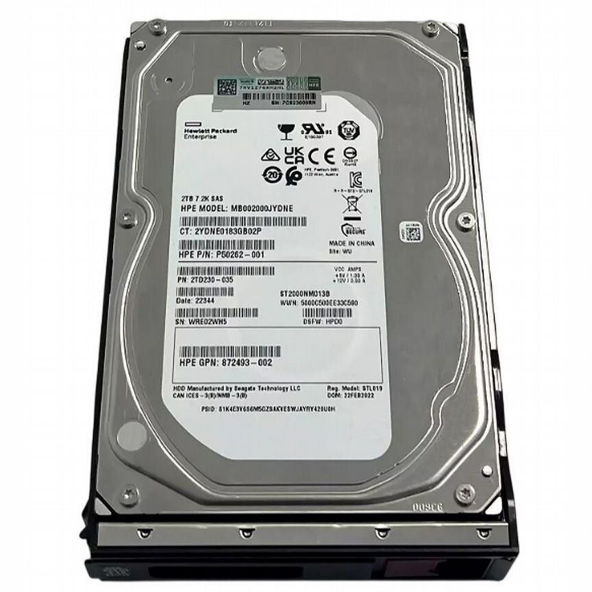 [MB002000JYDNE] Жесткий Диск Hp 2tb Sas 3,5" Hdd Mb002000jydne