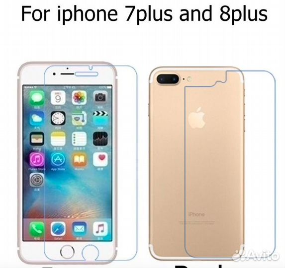 Защитный экран 2 в 1 на iPhone 5 5s 6 6s 7+