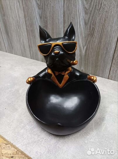 Кашпо, ключница, конфетница кот бегемот бульдог